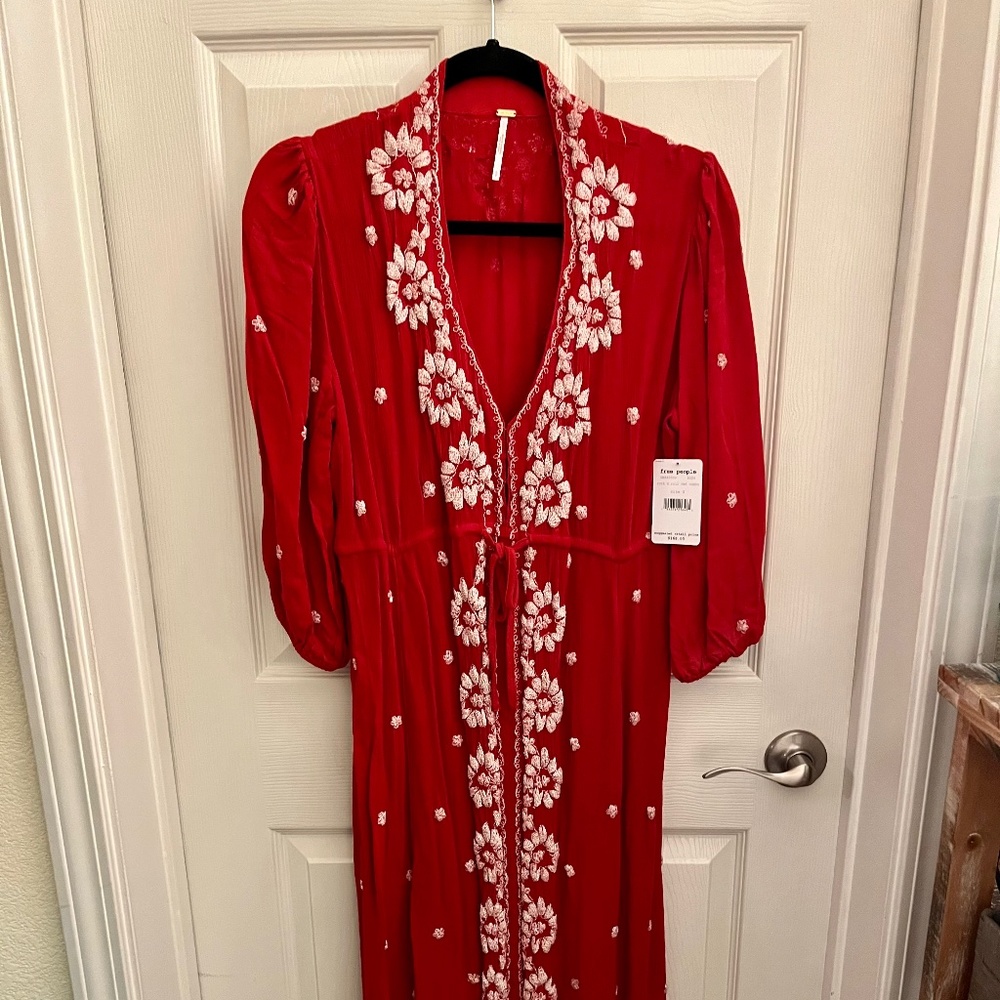 Free People Rock n Roll Red Dress